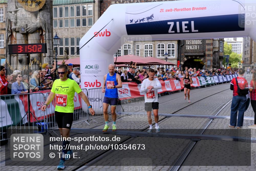 13.09.2026 - 21. swb-Marathon Bremen Tim E. http://msf.ph/oto/10354673 13.09.2026 12:45:50 Ziel 2032 meine-sportfotos.de