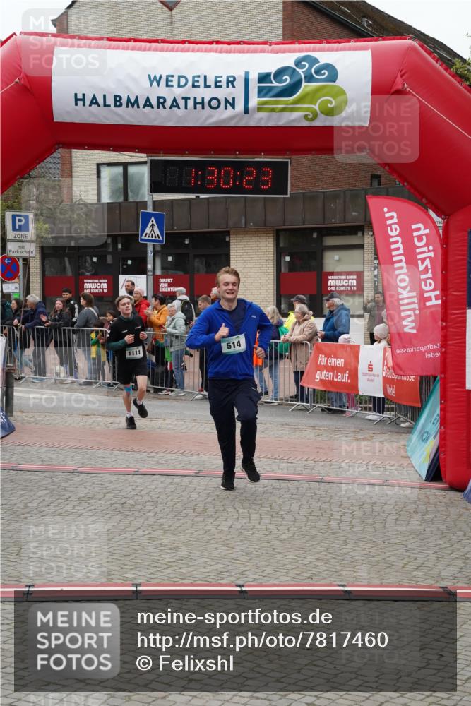 04.05.2025 - 8. Wedeler Halbmarathon Felixshl http://msf.ph/oto/7817460 04.05.2025 11:30:21 Ziel 514, 1111 meine-sportfotos.de