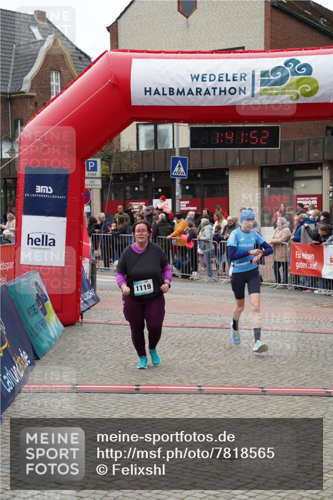 04.05.2025 - 8. Wedeler Halbmarathon Felixshl http://msf.ph/oto/7818565 04.05.2025 11:41:50 Ziel 8, 706, 1119 meine-sportfotos.de