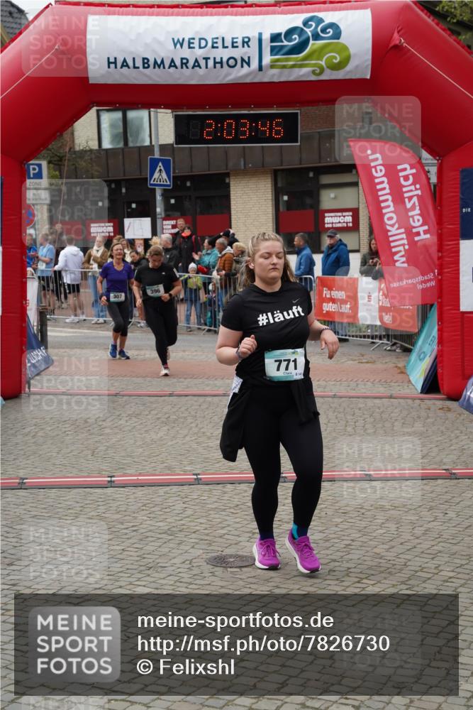 04.05.2025 - 8. Wedeler Halbmarathon Felixshl http://msf.ph/oto/7826730 04.05.2025 12:03:44 Ziel 307, 396, 733, 734, 771 meine-sportfotos.de