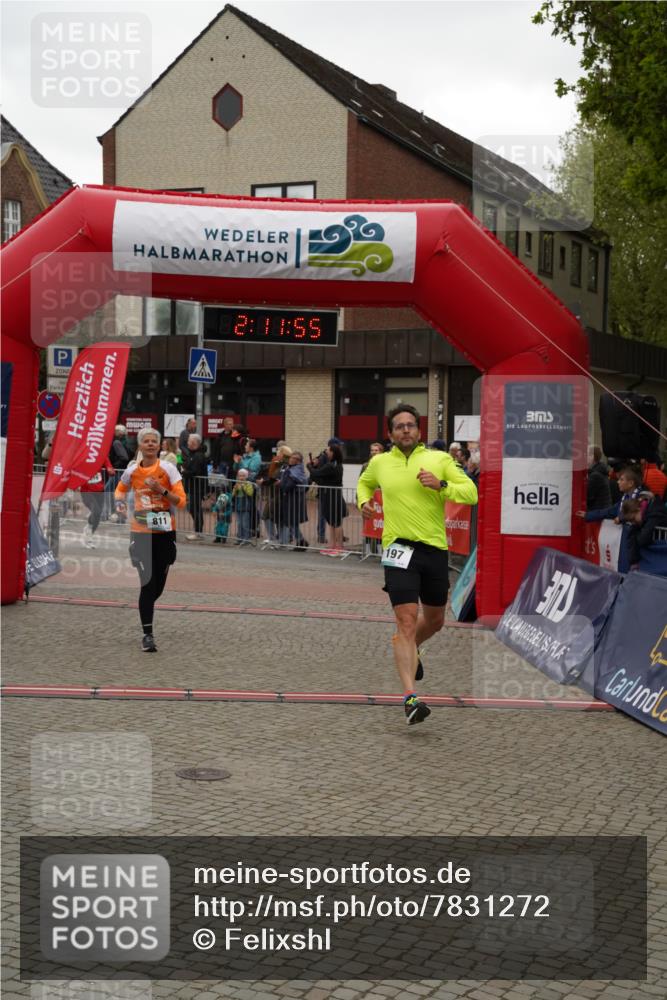04.05.2025 - 8. Wedeler Halbmarathon Felixshl http://msf.ph/oto/7831272 04.05.2025 12:11:53 Ziel 197, 811, 819 meine-sportfotos.de