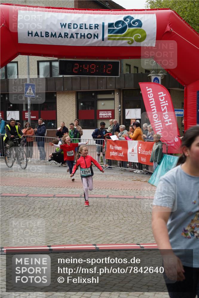04.05.2025 - 8. Wedeler Halbmarathon Felixshl http://msf.ph/oto/7842640 04.05.2025 12:49:09 Ziel 486, 1214, 1216 meine-sportfotos.de