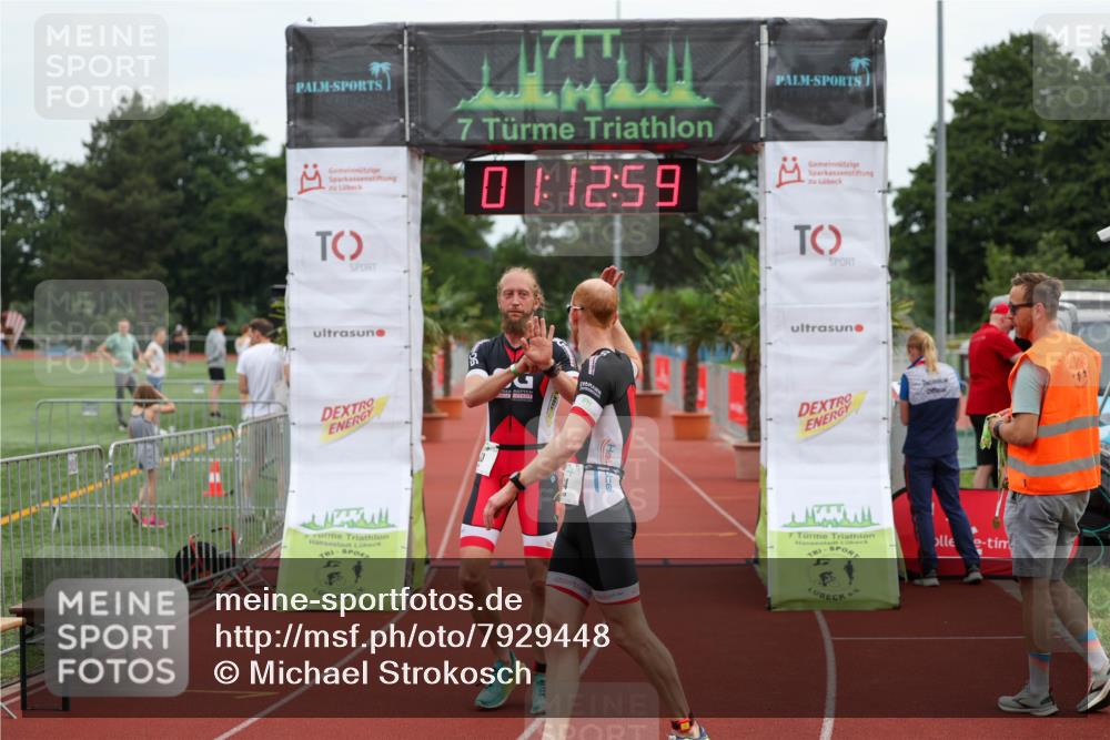 15.06.2025 - 7 Türme Triathlon Michael Strokosch http://msf.ph/oto/7929448 15.06.2025 10:13:00 Ziel 33, 34 meine-sportfotos.de