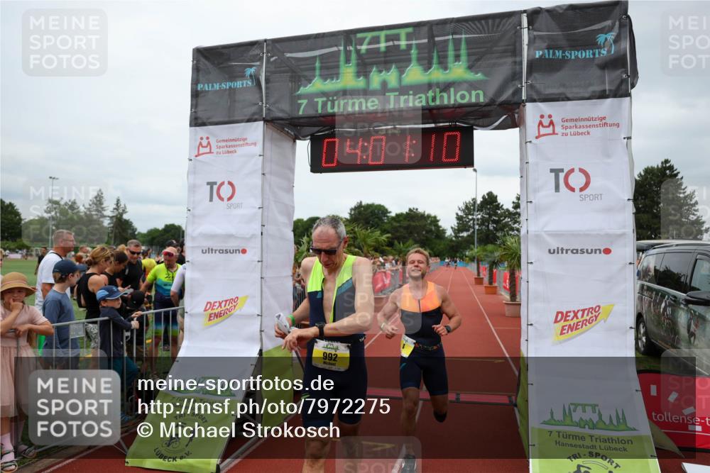 15.06.2025 - 7 Türme Triathlon Michael Strokosch http://msf.ph/oto/7972275 15.06.2025 14:01:10 Ziel 523, 774, 992 meine-sportfotos.de