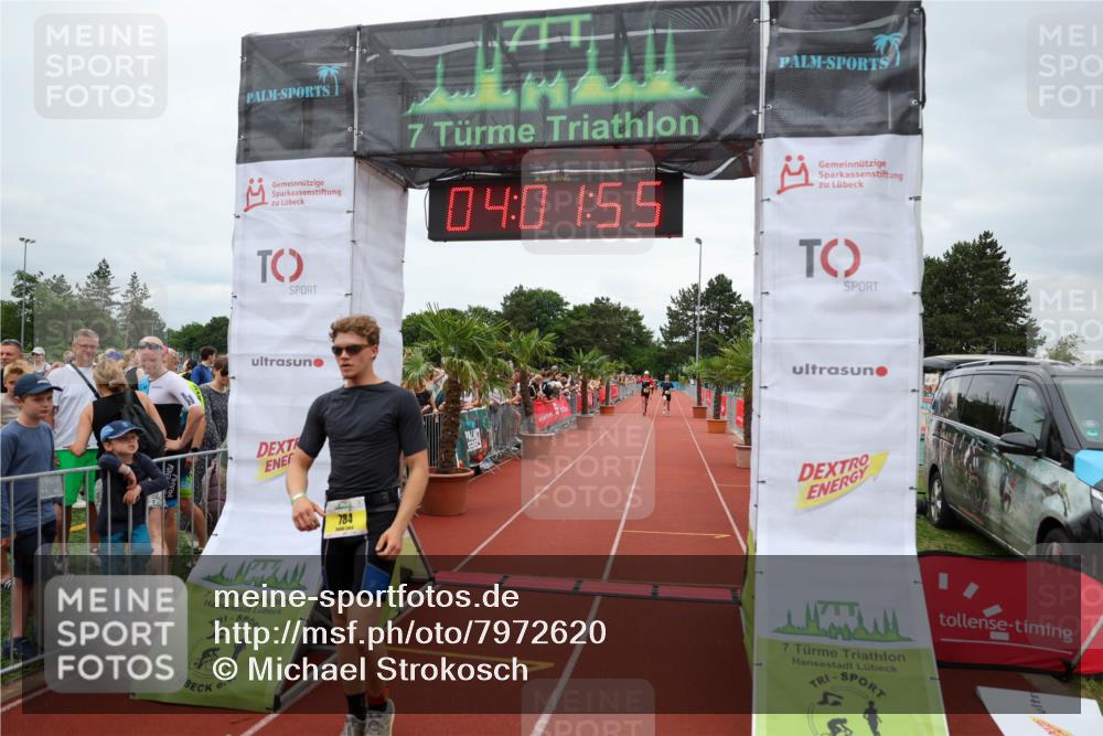 15.06.2025 - 7 Türme Triathlon Michael Strokosch http://msf.ph/oto/7972620 15.06.2025 14:01:55 Ziel 784, 1006, 1033, 1095 meine-sportfotos.de