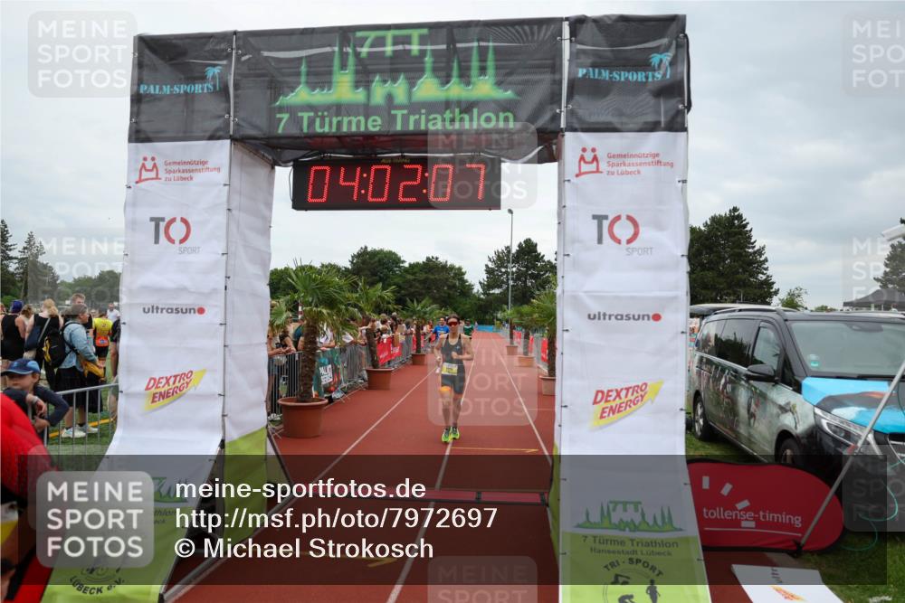 15.06.2025 - 7 Türme Triathlon Michael Strokosch http://msf.ph/oto/7972697 15.06.2025 14:02:06 Ziel 880, 1123, 1142, 1149 meine-sportfotos.de