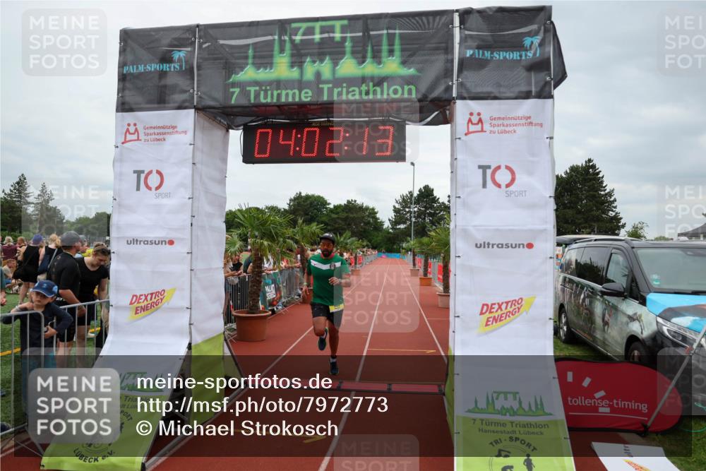 15.06.2025 - 7 Türme Triathlon Michael Strokosch http://msf.ph/oto/7972773 15.06.2025 14:02:13 Ziel 629, 963, 1123, 1142 meine-sportfotos.de