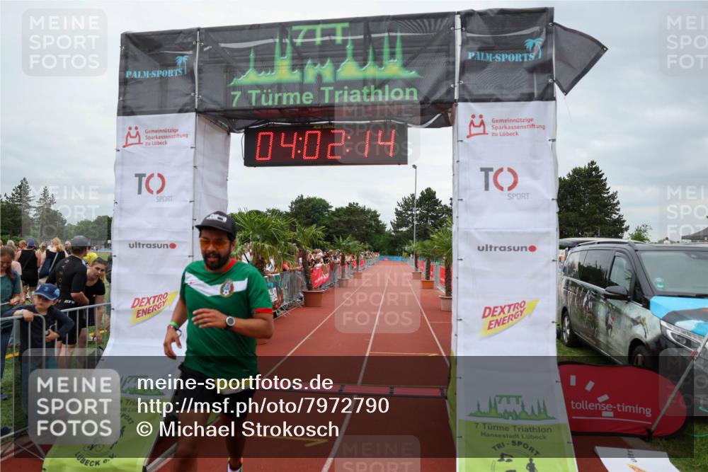15.06.2025 - 7 Türme Triathlon Michael Strokosch http://msf.ph/oto/7972790 15.06.2025 14:02:14 Ziel 629, 963, 1123, 1142 meine-sportfotos.de