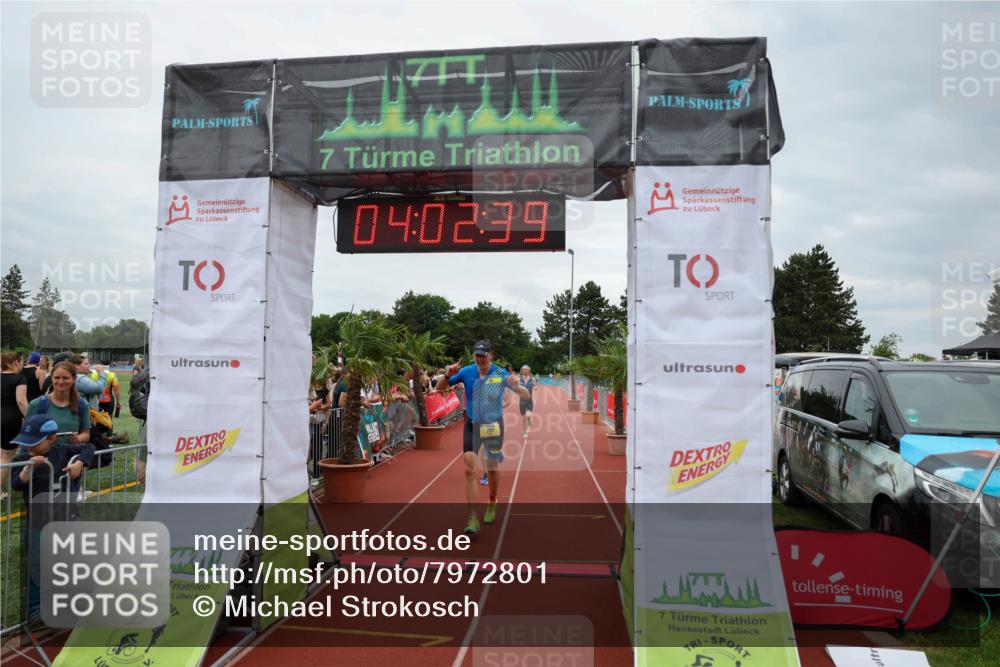 15.06.2025 - 7 Türme Triathlon Michael Strokosch http://msf.ph/oto/7972801 15.06.2025 14:02:38 Ziel 371, 504, 793 meine-sportfotos.de