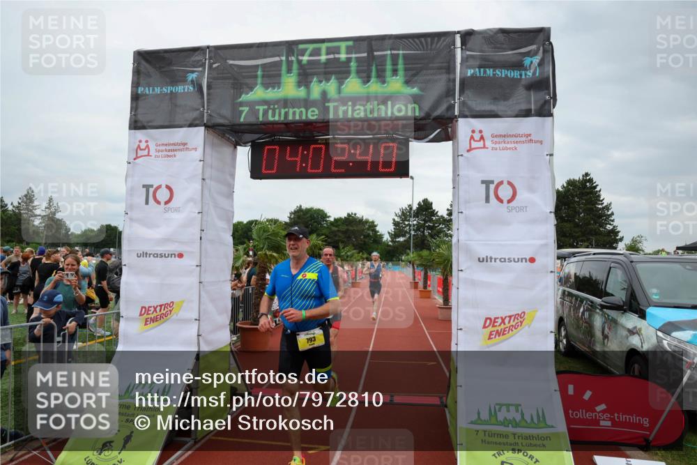 15.06.2025 - 7 Türme Triathlon Michael Strokosch http://msf.ph/oto/7972810 15.06.2025 14:02:39 Ziel 371, 504, 793 meine-sportfotos.de