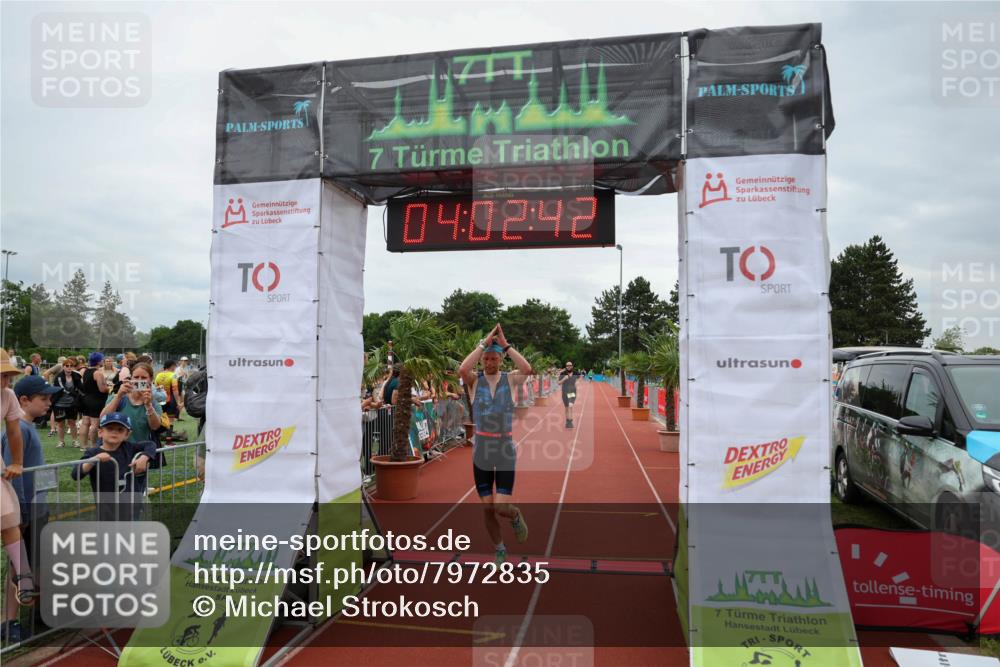 15.06.2025 - 7 Türme Triathlon Michael Strokosch http://msf.ph/oto/7972835 15.06.2025 14:02:41 Ziel 371, 504, 793, 1023 meine-sportfotos.de