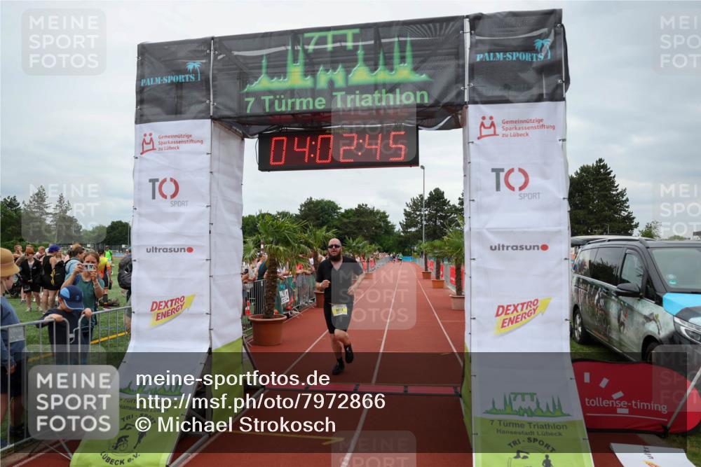 15.06.2025 - 7 Türme Triathlon Michael Strokosch http://msf.ph/oto/7972866 15.06.2025 14:02:45 Ziel 371, 504, 793, 1023 meine-sportfotos.de
