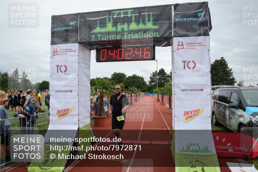 15.06.2025 - 7 Türme Triathlon Michael Strokosch http://msf.ph/oto/7972871 15.06.2025 14:02:45 Ziel 371, 504, 793, 1023 meine-sportfotos.de