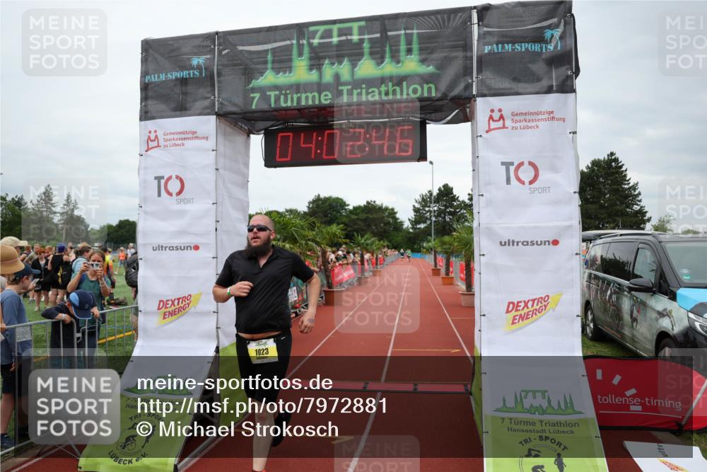 15.06.2025 - 7 Türme Triathlon Michael Strokosch http://msf.ph/oto/7972881 15.06.2025 14:02:46 Ziel 371, 504, 793, 1023 meine-sportfotos.de