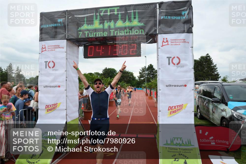 15.06.2025 - 7 Türme Triathlon Michael Strokosch http://msf.ph/oto/7980926 15.06.2025 14:13:02 Ziel 412, 628, 892 meine-sportfotos.de