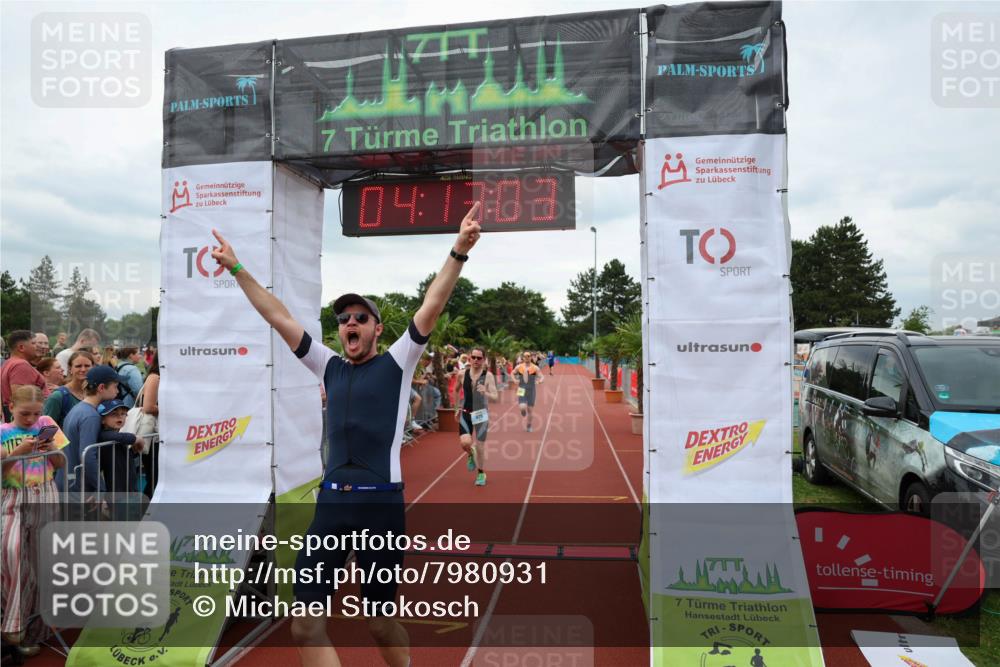 15.06.2025 - 7 Türme Triathlon Michael Strokosch http://msf.ph/oto/7980931 15.06.2025 14:13:02 Ziel 412, 628, 892 meine-sportfotos.de