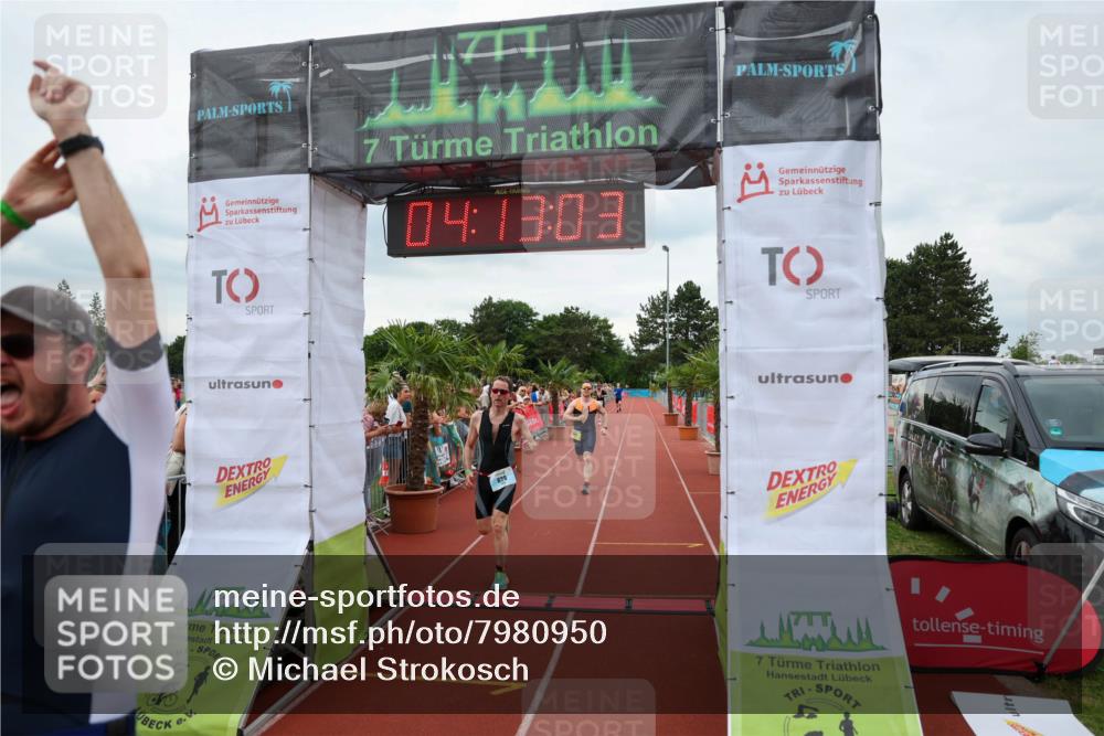 15.06.2025 - 7 Türme Triathlon Michael Strokosch http://msf.ph/oto/7980950 15.06.2025 14:13:03 Ziel 412, 628, 892 meine-sportfotos.de