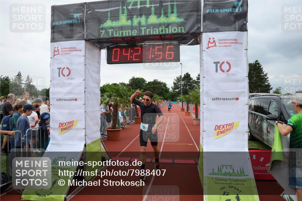 15.06.2025 - 7 Türme Triathlon Michael Strokosch http://msf.ph/oto/7988407 15.06.2025 14:21:56 Ziel 360, 396, 1148 meine-sportfotos.de