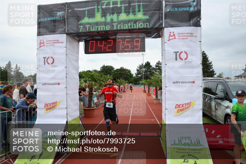 15.06.2025 - 7 Türme Triathlon Michael Strokosch http://msf.ph/oto/7993725 15.06.2025 14:27:58 Ziel 485, 606, 911, 993 meine-sportfotos.de