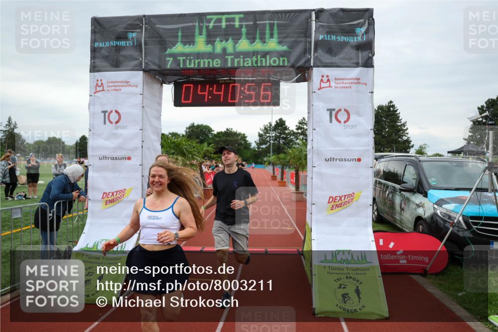 15.06.2025 - 7 Türme Triathlon Michael Strokosch http://msf.ph/oto/8003211 15.06.2025 14:40:55 Ziel 415, 487, 641 meine-sportfotos.de