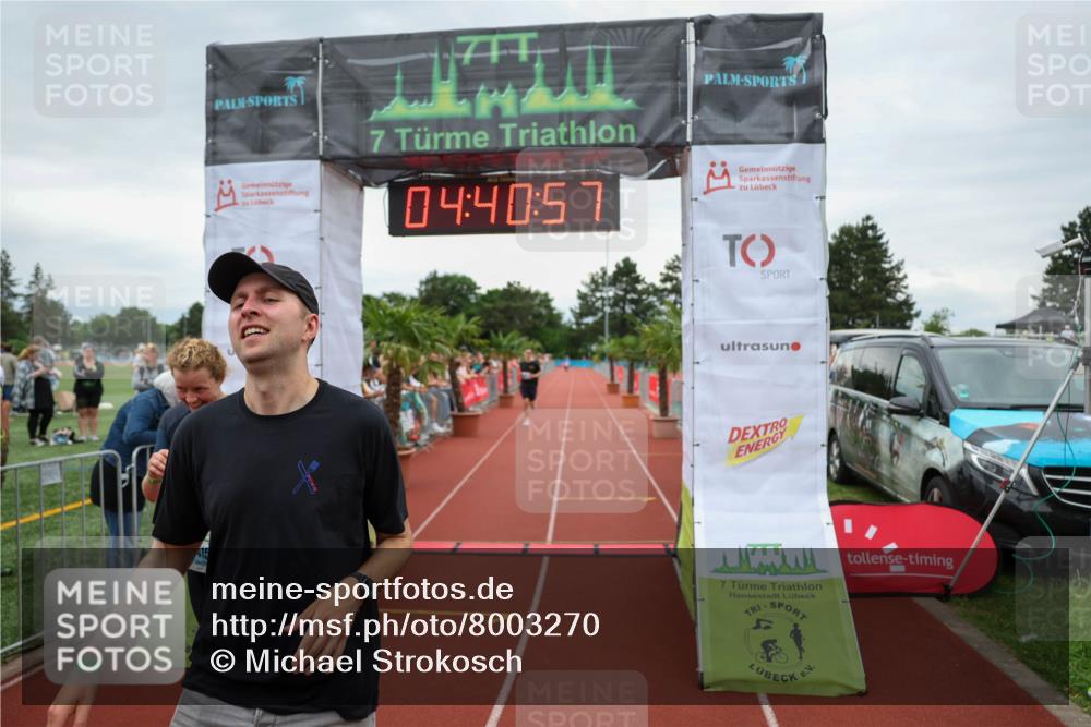 15.06.2025 - 7 Türme Triathlon Michael Strokosch http://msf.ph/oto/8003270 15.06.2025 14:40:56 Ziel 415, 487, 596, 641 meine-sportfotos.de