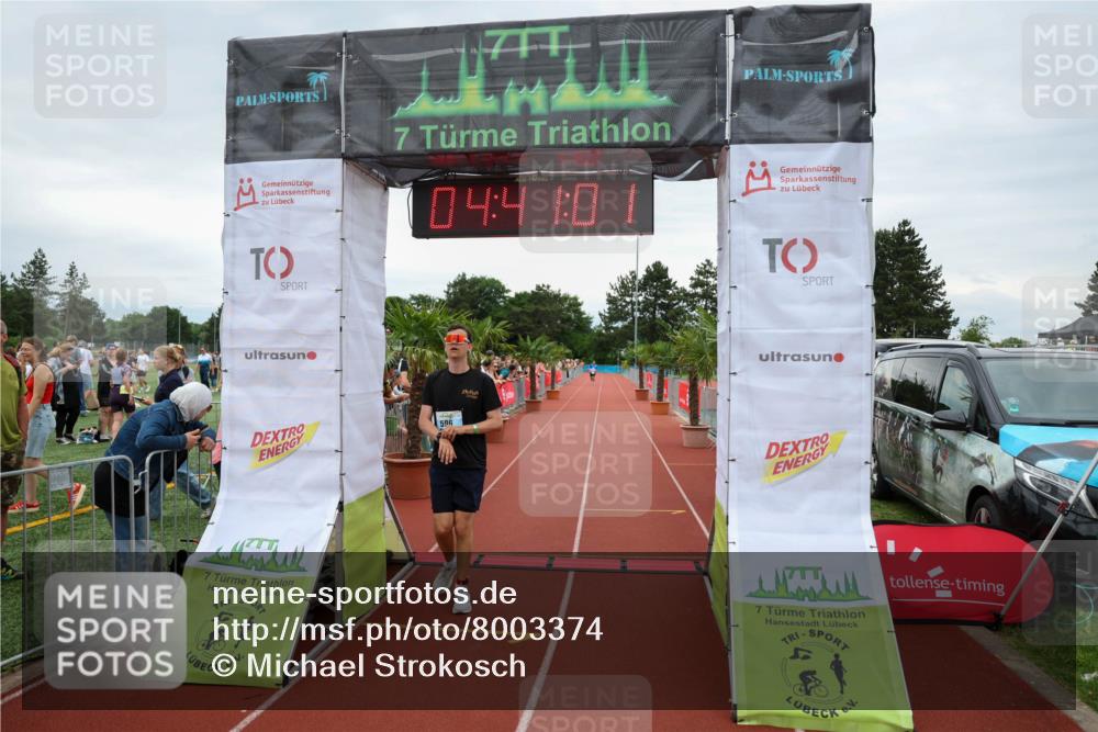 15.06.2025 - 7 Türme Triathlon Michael Strokosch http://msf.ph/oto/8003374 15.06.2025 14:41:01 Ziel 415, 487, 596 meine-sportfotos.de