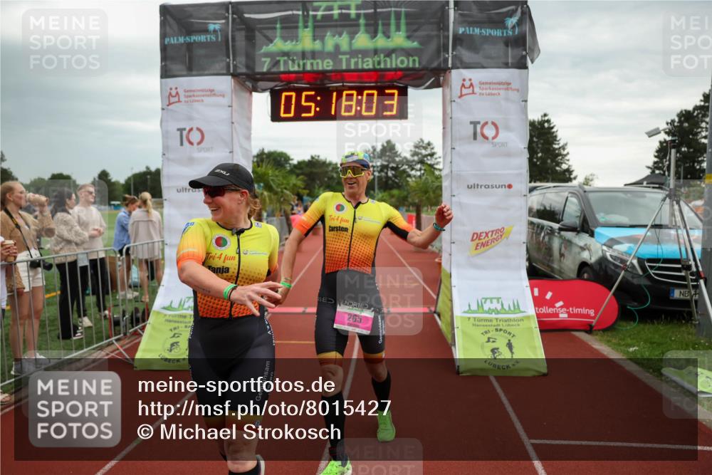 15.06.2025 - 7 Türme Triathlon Michael Strokosch http://msf.ph/oto/8015427 15.06.2025 15:18:02 Ziel 265 meine-sportfotos.de