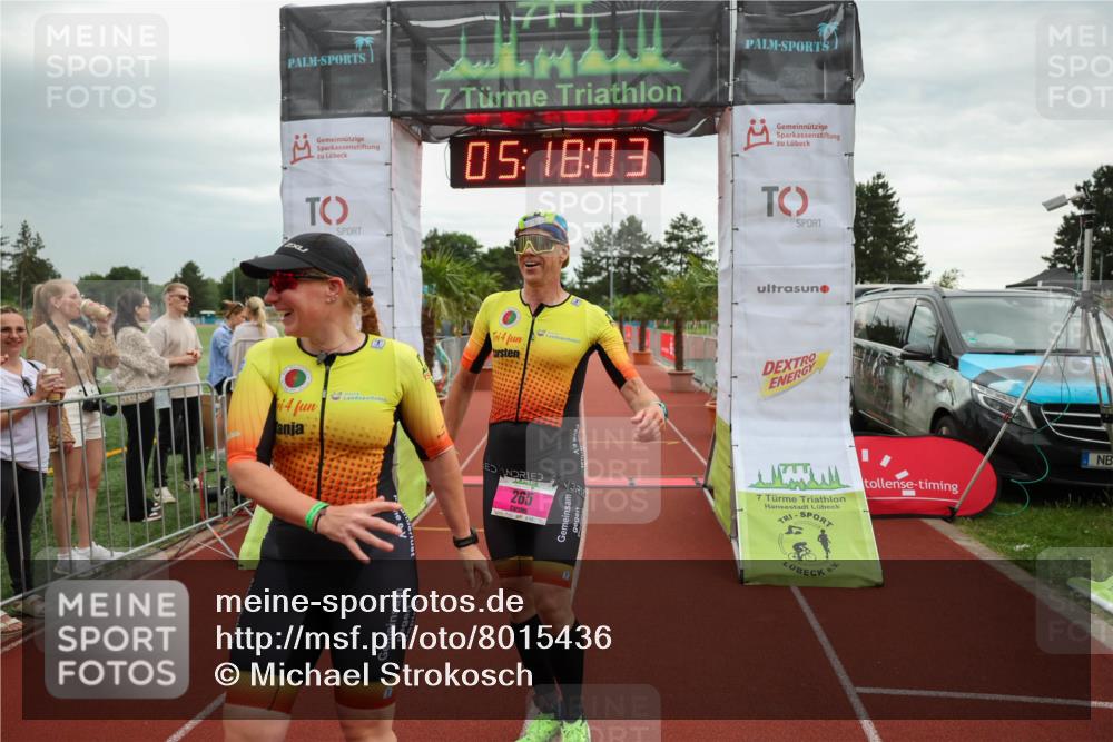 15.06.2025 - 7 Türme Triathlon Michael Strokosch http://msf.ph/oto/8015436 15.06.2025 15:18:03 Ziel 265 meine-sportfotos.de