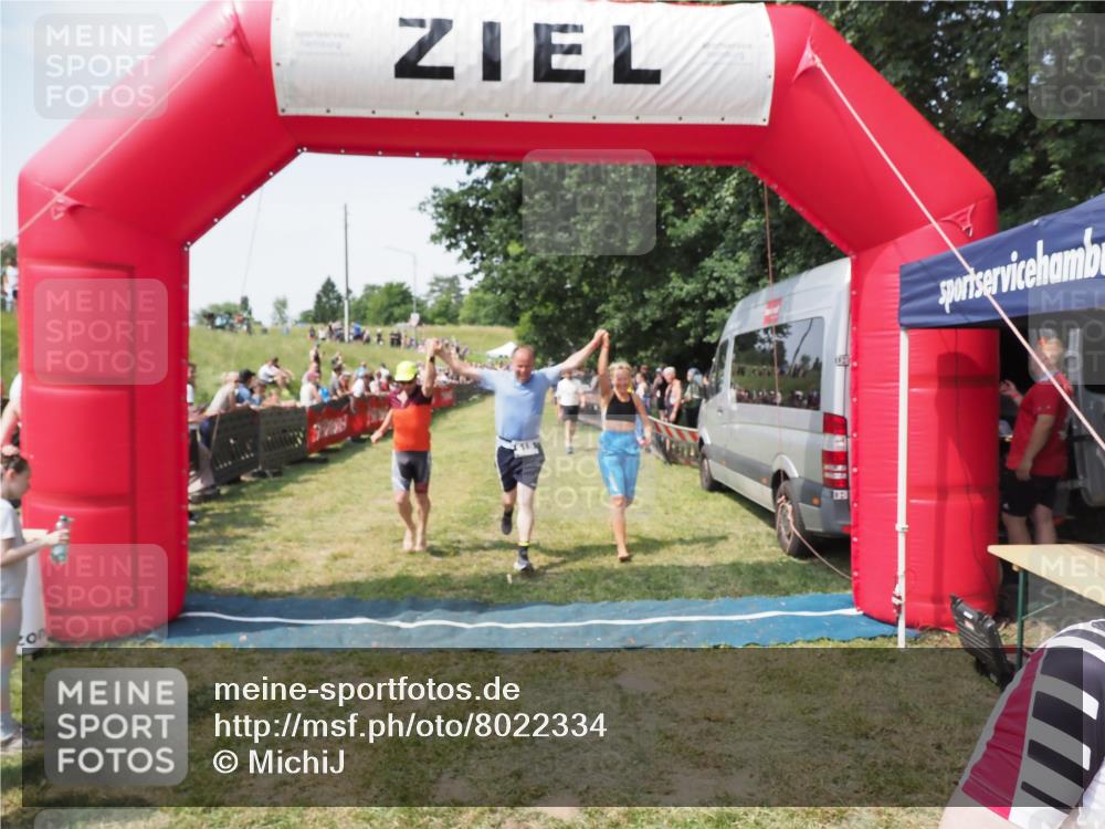 21.06.2025 - 27. Vierlanden-Triathlon MichiJ http://msf.ph/oto/8022334 15.06.2026 11:37:37 Ziel 586, 611, 615 meine-sportfotos.de