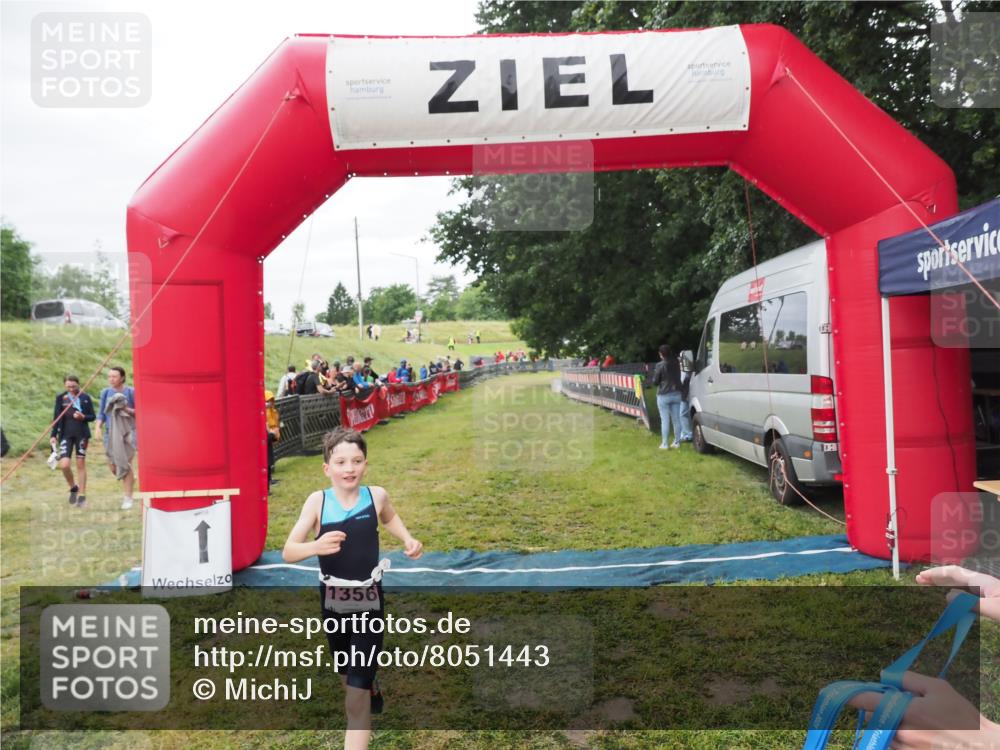 21.06.2025 - 27. Vierlanden-Triathlon MichiJ http://msf.ph/oto/8051443 15.06.2026 15:25:50 Ziel 1356 meine-sportfotos.de