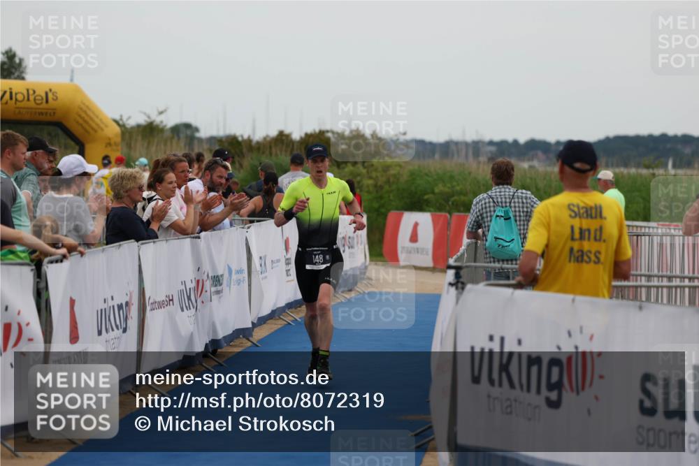 22.06.2025 - Viking Triathlon Michael Strokosch http://msf.ph/oto/8072319 22.06.2025 15:36:47 Ziel 148 meine-sportfotos.de