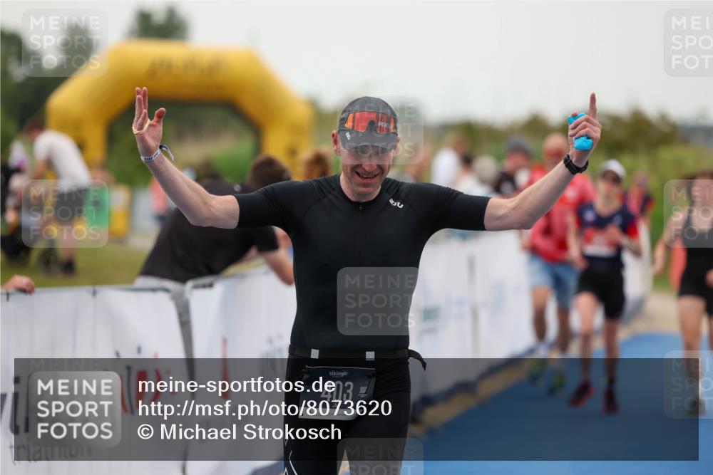 22.06.2025 - Viking Triathlon Michael Strokosch http://msf.ph/oto/8073620 22.06.2025 16:03:05 Ziel 403, 650 meine-sportfotos.de