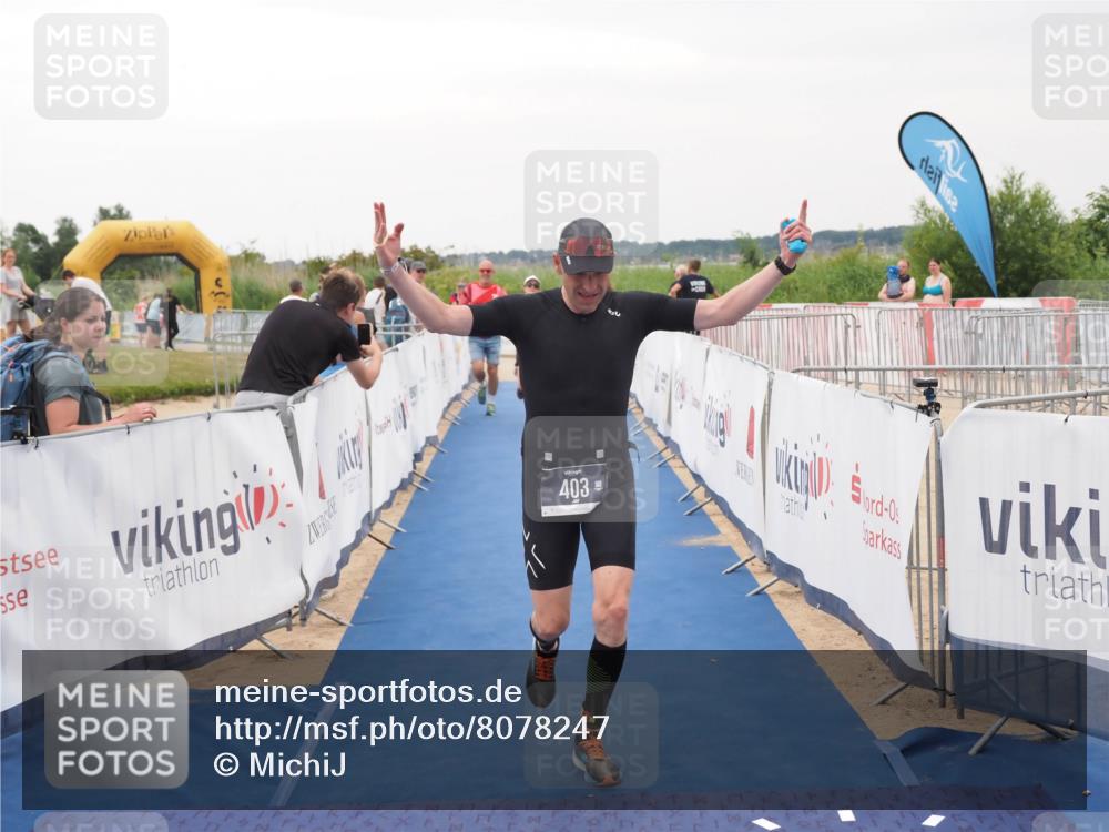 22.06.2025 - Viking Triathlon MichiJ http://msf.ph/oto/8078247 22.06.2025 16:03:03 Ziel 403, 650 meine-sportfotos.de