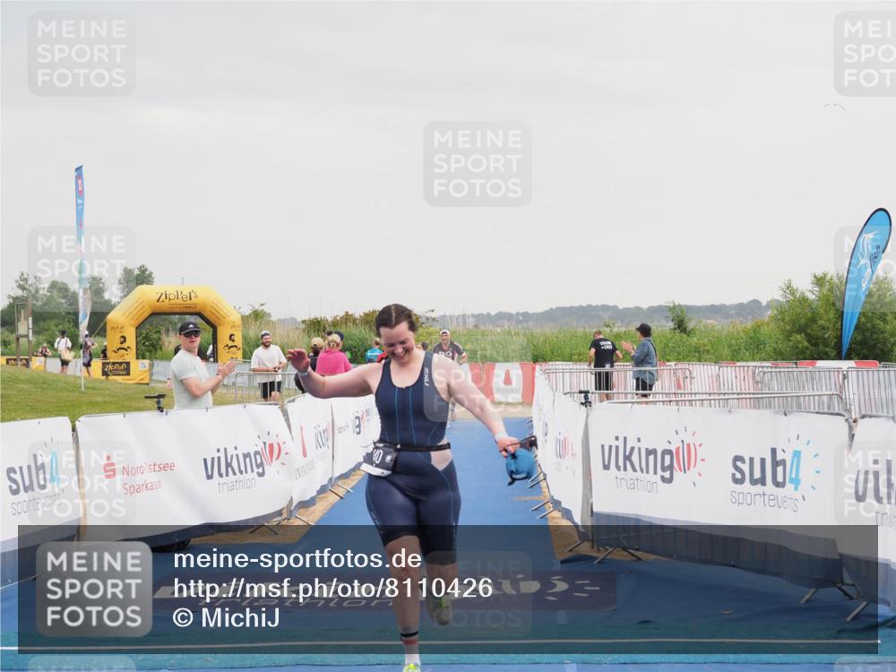 22.06.2025 - Viking Triathlon MichiJ http://msf.ph/oto/8110426 22.06.2025 16:39:20 Ziel 140, 156 meine-sportfotos.de