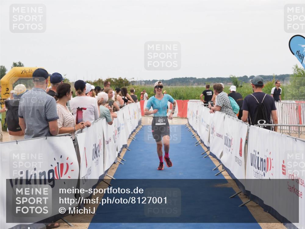 22.06.2025 - Viking Triathlon MichiJ http://msf.ph/oto/8127001 22.06.2025 15:24:17 Ziel 495 meine-sportfotos.de