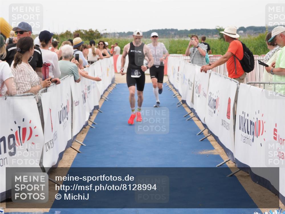 22.06.2025 - Viking Triathlon MichiJ http://msf.ph/oto/8128994 22.06.2025 15:27:31 Ziel 110, 487, 513 meine-sportfotos.de