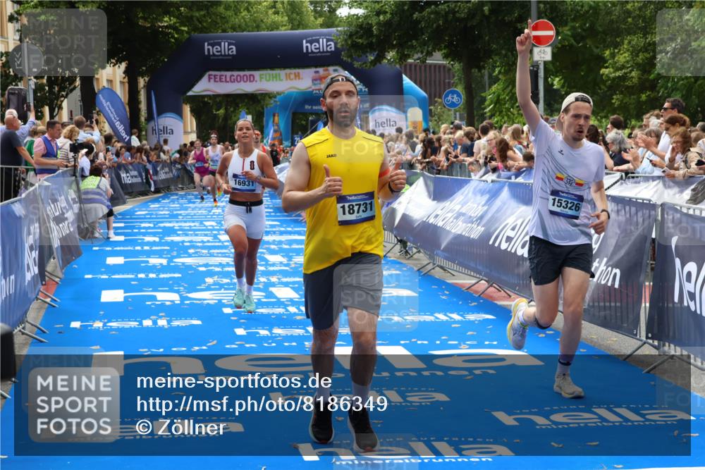 29.06.2025 - hella hamburg halbmarathon Zöllner http://msf.ph/oto/8186349 29.06.2025 10:33:36 Ziel 1053, 8312, 15326, 16931, 18731, 18854 meine-sportfotos.de
