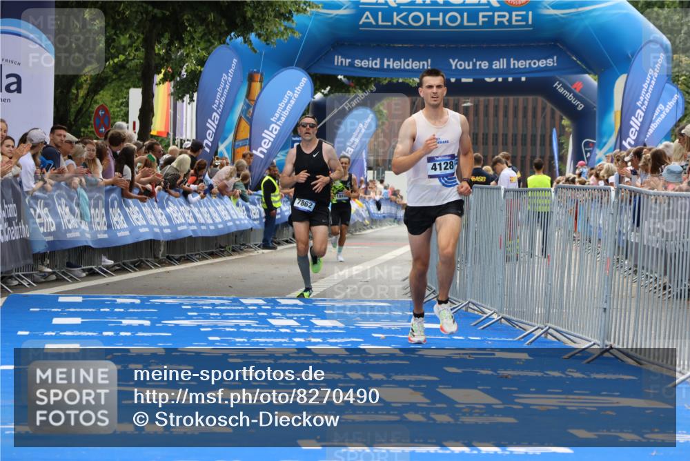 29.06.2025 - hella hamburg halbmarathon Strokosch-Dieckow http://msf.ph/oto/8270490 29.06.2025 10:23:00 Ziel 4128, 7862, 11624, 18328, 18930 meine-sportfotos.de