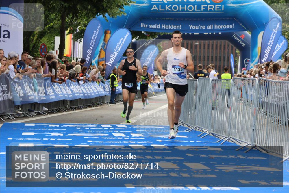 29.06.2025 - hella hamburg halbmarathon Strokosch-Dieckow http://msf.ph/oto/8271714 29.06.2025 10:22:59 Ziel 4128, 7862, 11624, 18328 meine-sportfotos.de