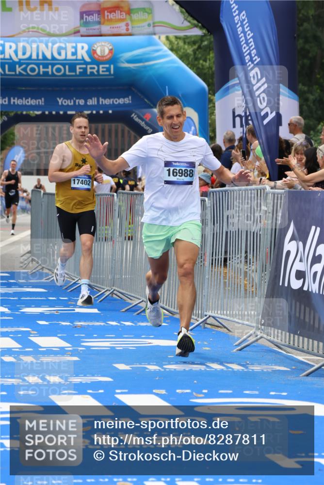 29.06.2025 - hella hamburg halbmarathon Strokosch-Dieckow http://msf.ph/oto/8287811 29.06.2025 10:20:47 Ziel 11210, 14360, 14766, 16988, 17402 meine-sportfotos.de