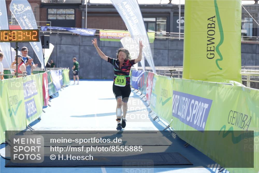 10.08.2025 - GEWOBA Citytriathlon Bremen H.Heesch http://msf.ph/oto/8555885 10.08.2025 16:03:46 Ziel 513 meine-sportfotos.de