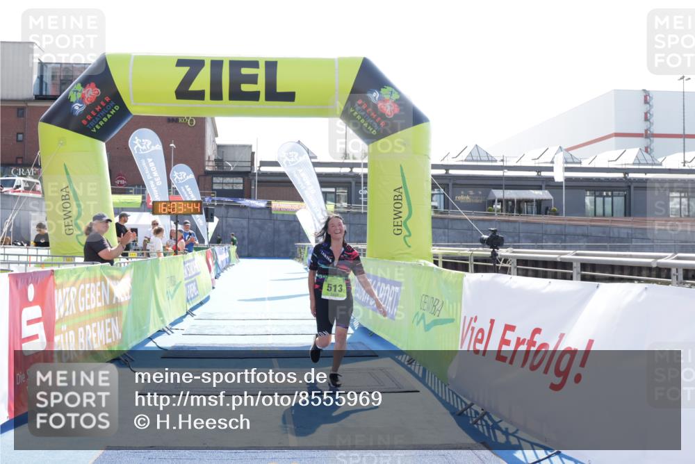 10.08.2025 - GEWOBA Citytriathlon Bremen H.Heesch http://msf.ph/oto/8555969 10.08.2025 16:03:48 Ziel 513 meine-sportfotos.de