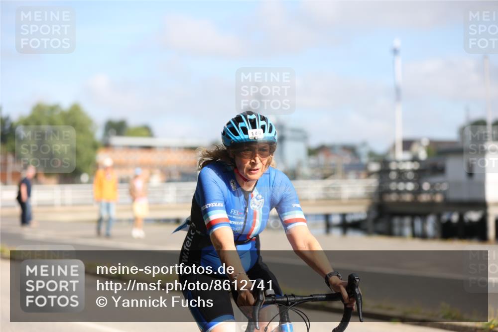 17.08.2025 - KN Förde Triathlon 2025 Yannick Fuchs http://msf.ph/oto/8612741 17.08.2025 10:05:42 Radfahren 149, 160, 172, 207 meine-sportfotos.de