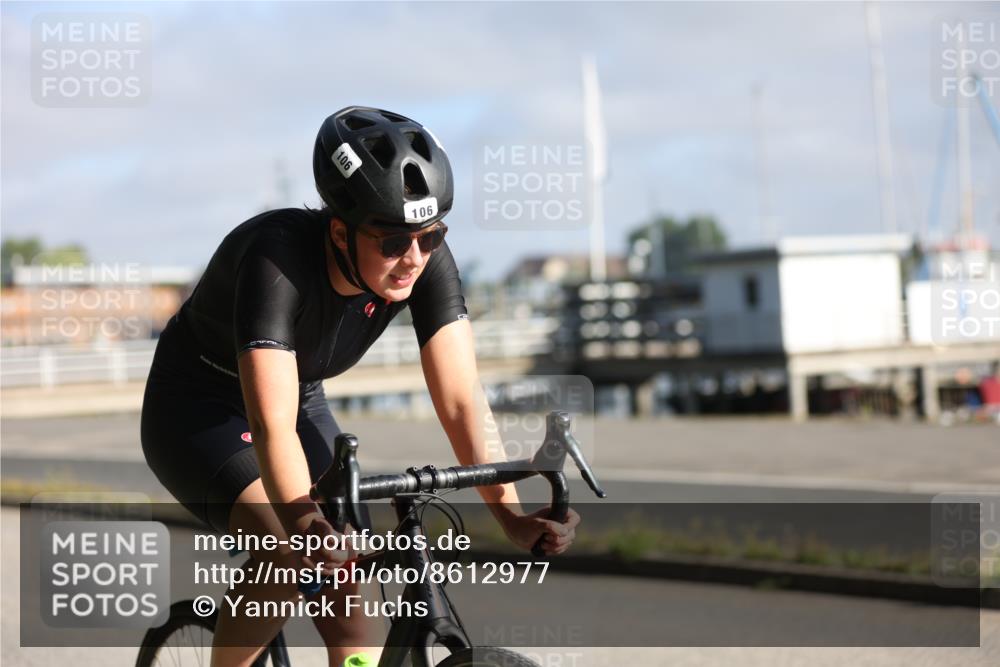 17.08.2025 - KN Förde Triathlon 2025 Yannick Fuchs http://msf.ph/oto/8612977 17.08.2025 09:17:17 Radfahren 101, 106, 108, 109, 110 meine-sportfotos.de