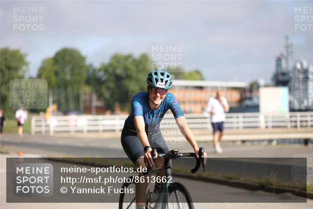 17.08.2025 - KN Förde Triathlon 2025 Yannick Fuchs http://msf.ph/oto/8613662 17.08.2025 09:22:34 Radfahren 128, 148, 150, 162, 104 meine-sportfotos.de