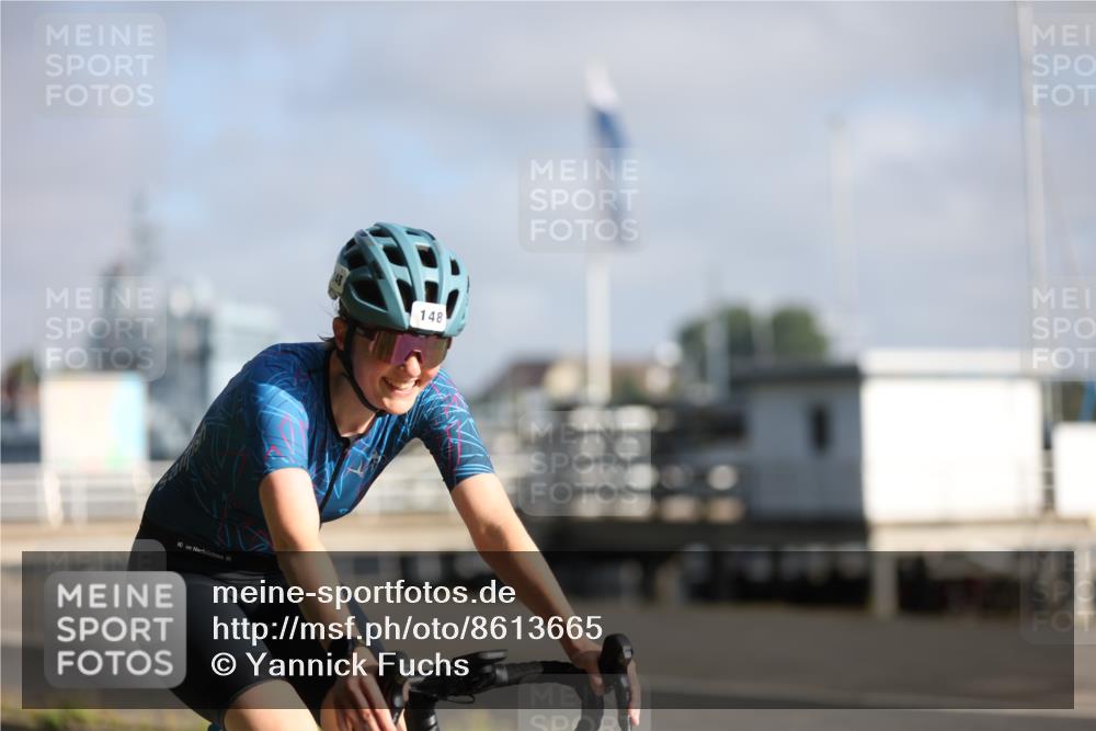 17.08.2025 - KN Förde Triathlon 2025 Yannick Fuchs http://msf.ph/oto/8613665 17.08.2025 09:22:34 Radfahren 128, 148, 150, 162, 104 meine-sportfotos.de