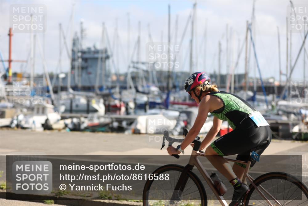 17.08.2025 - KN Förde Triathlon 2025 Yannick Fuchs http://msf.ph/oto/8616588 17.08.2025 09:36:29 Radfahren 166, 177 meine-sportfotos.de