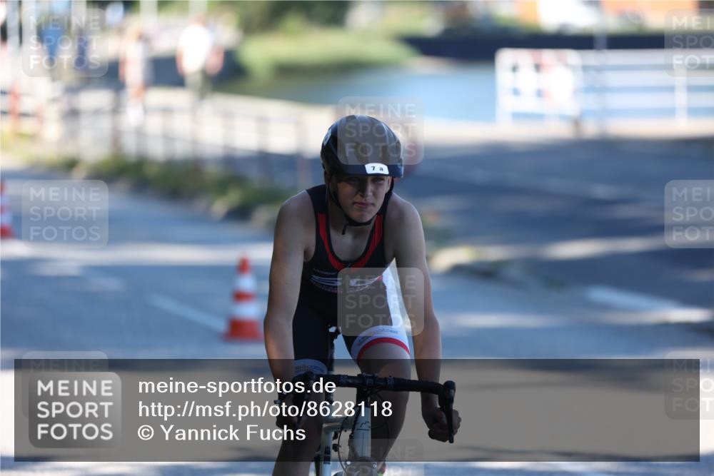 17.08.2025 - KN Förde Triathlon 2025 Yannick Fuchs http://msf.ph/oto/8628118 17.08.2025 14:57:29 Radfahren 7, 8 meine-sportfotos.de