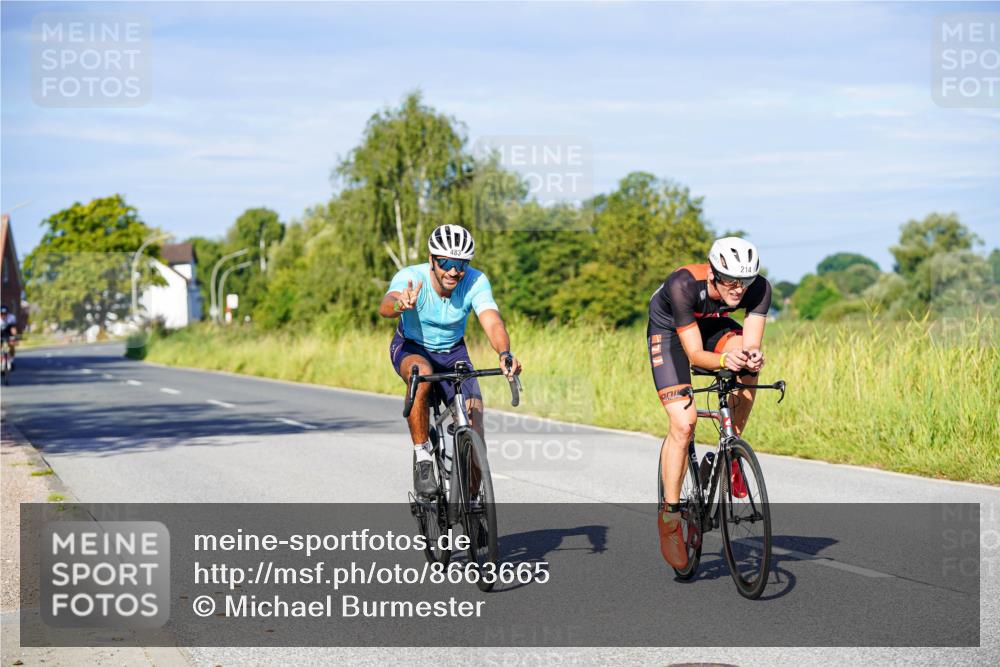 31.08.2025 - Elbe Triathlon Hamburg Michael Burmester http://msf.ph/oto/8663665 31.08.2025 09:19:02 Radfahren 214, 219, 410, 483, 505 meine-sportfotos.de