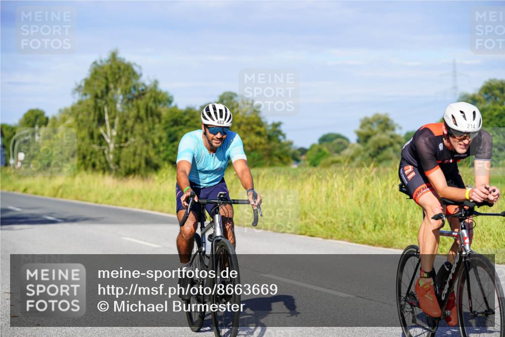 31.08.2025 - Elbe Triathlon Hamburg Michael Burmester http://msf.ph/oto/8663669 31.08.2025 09:19:02 Radfahren 214, 219, 410, 483, 505 meine-sportfotos.de